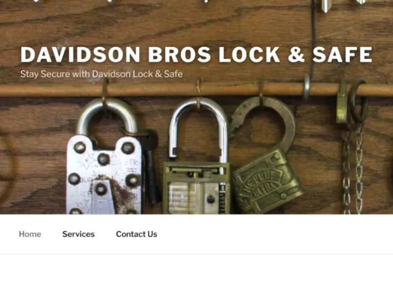Davidson Bros Lock & Safe website, Eureka, built by HumWeb/IT